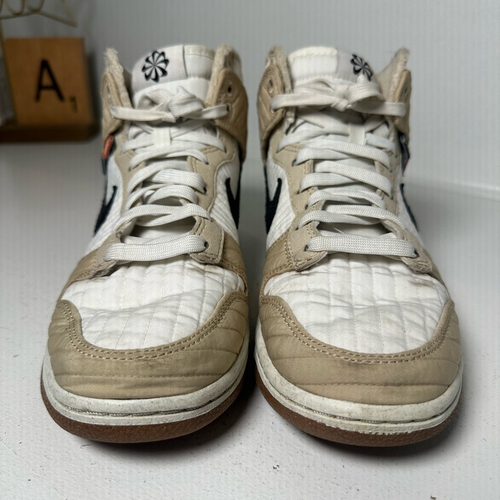Nike Dunk High SE Men's 7.5 Women's 9 Sail Tan Black High Top Sneakers - Picture 4 of 10